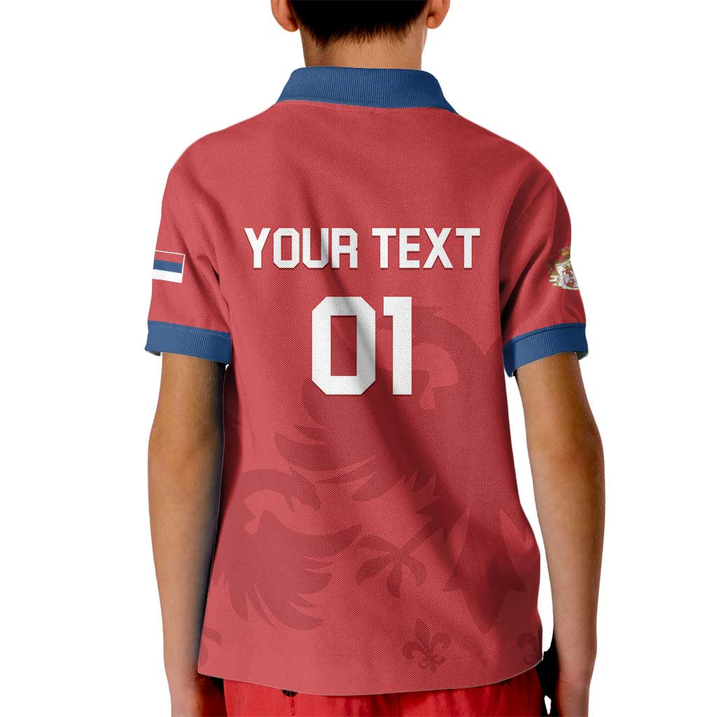 Custom Serbia 2024 Football Kid Polo Shirt Srbija Go Champions - Wonder Print Shop