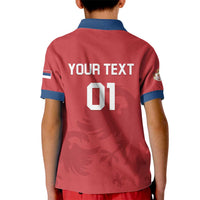 Custom Serbia 2024 Football Kid Polo Shirt Srbija Go Champions - Wonder Print Shop