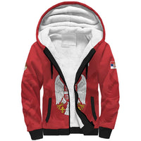 Custom Serbia 2024 Football Sherpa Hoodie Srbija Go Champions - Wonder Print Shop