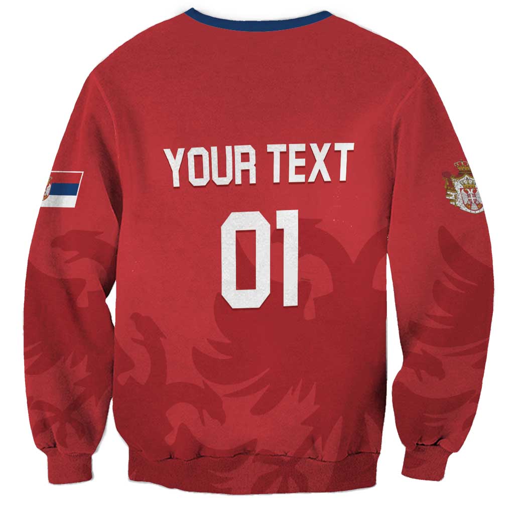 Custom Serbia 2024 Football Sweatshirt Srbija Go Champions - Wonder Print Shop