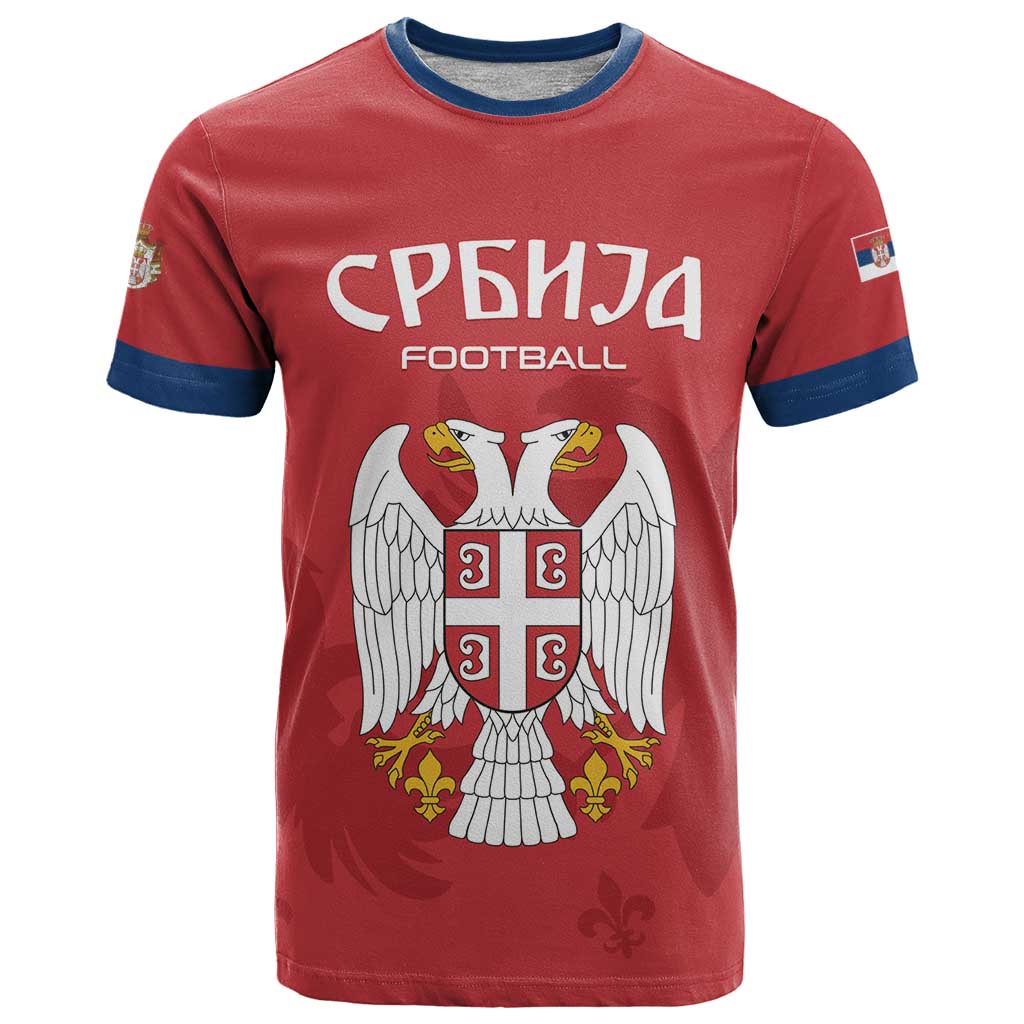 Custom Serbia 2024 Football T Shirt Srbija Go Champions - Wonder Print Shop