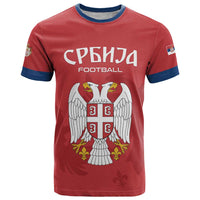 Custom Serbia 2024 Football T Shirt Srbija Go Champions - Wonder Print Shop
