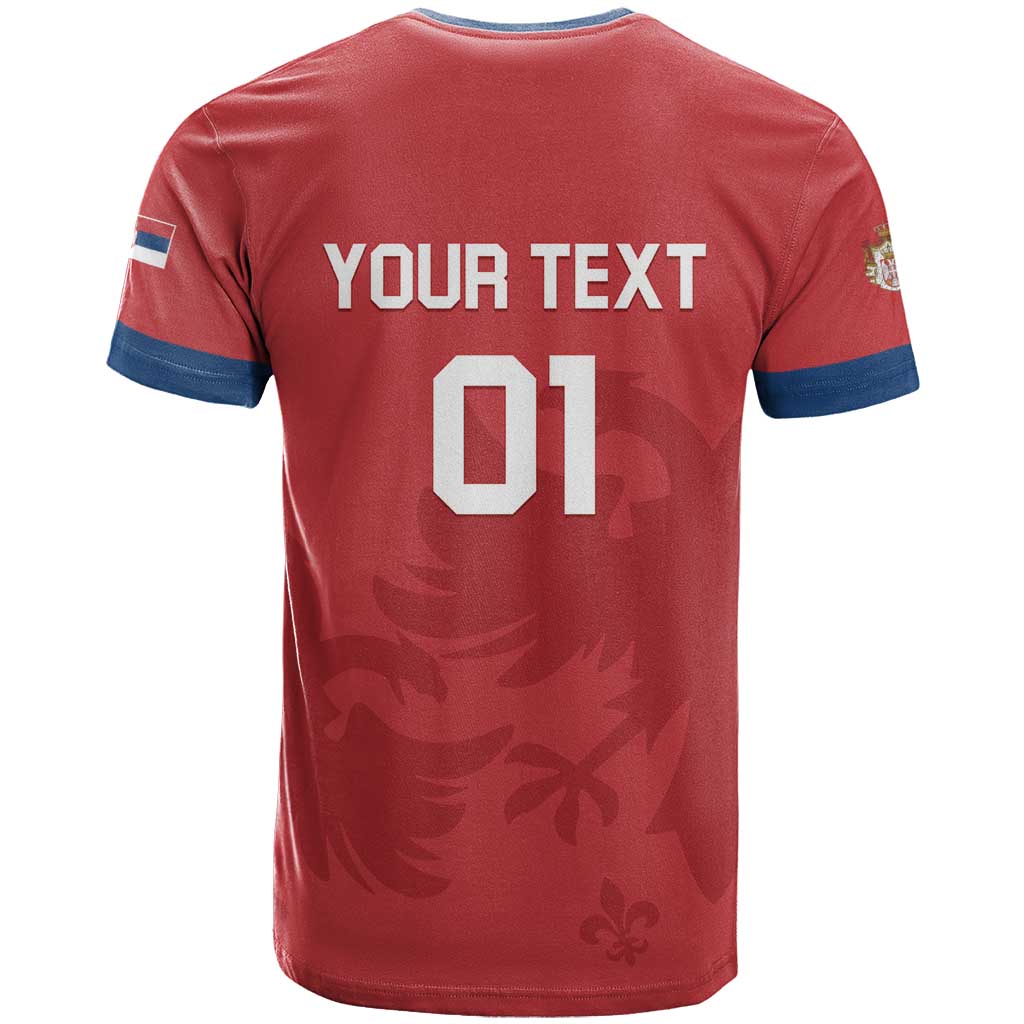 Custom Serbia 2024 Football T Shirt Srbija Go Champions - Wonder Print Shop