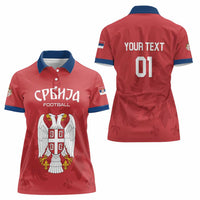 Custom Serbia 2024 Football Women Polo Shirt Srbija Go Champions - Wonder Print Shop
