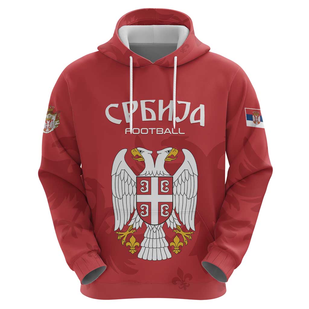 Custom Serbia 2024 Football Zip Hoodie Srbija Go Champions - Wonder Print Shop