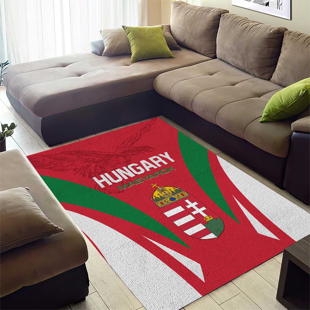 Hungary 2024 Football Area Rug Hajra Magyarok - Wonder Print Shop