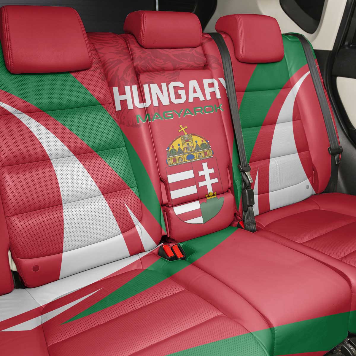Hungary 2024 Football Back Car Seat Cover Hajra Magyarok - Wonder Print Shop