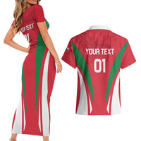 Custom Hungary 2024 Football Couples Matching Short Sleeve Bodycon Dress and Hawaiian Shirt Hajra Magyarok - Wonder Print Shop