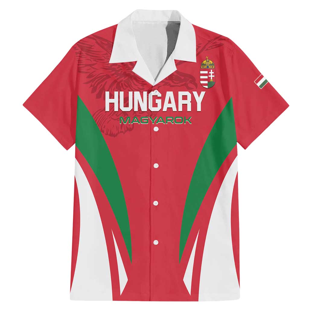 Custom Hungary 2024 Football Family Matching Mermaid Dress and Hawaiian Shirt Hajra Magyarok - Wonder Print Shop