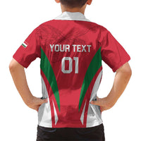 Custom Hungary 2024 Football Family Matching Short Sleeve Bodycon Dress and Hawaiian Shirt Hajra Magyarok - Wonder Print Shop