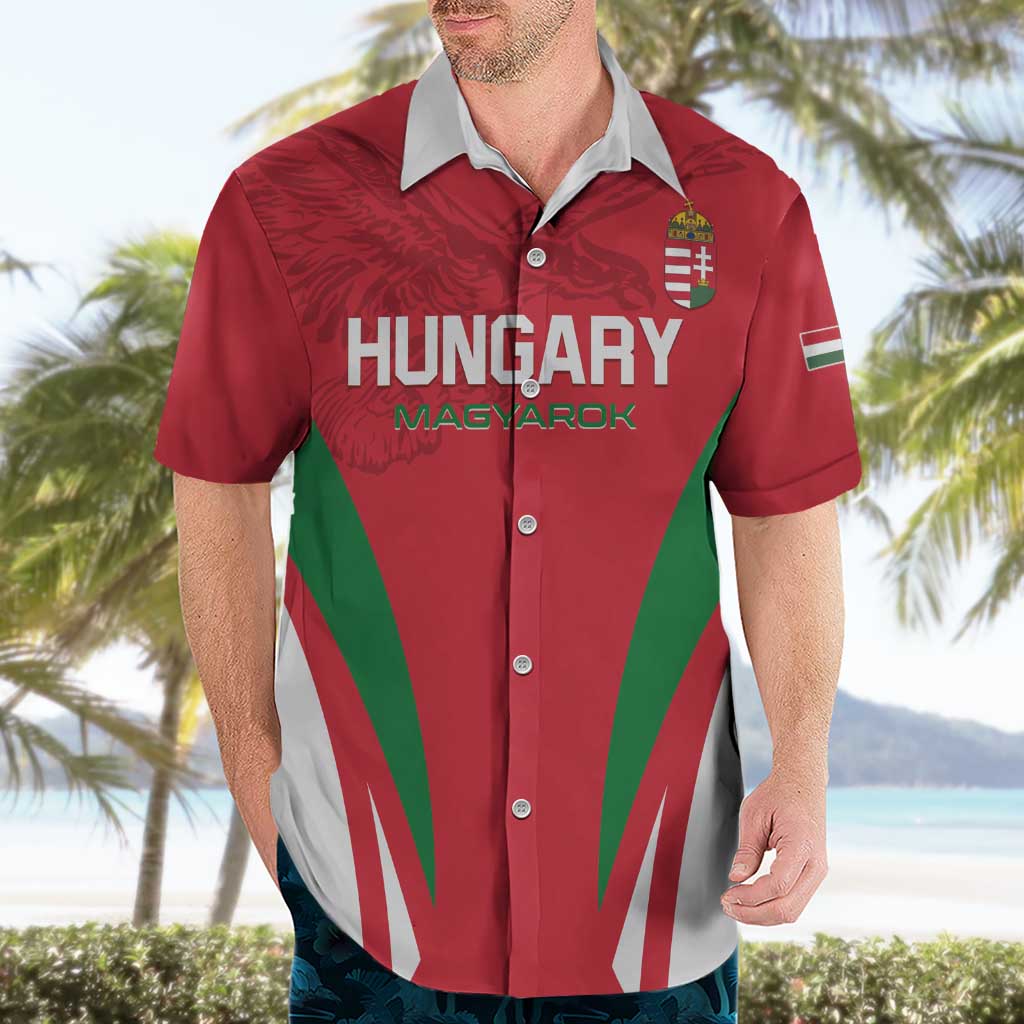Custom Hungary 2024 Football Hawaiian Shirt Hajra Magyarok - Wonder Print Shop