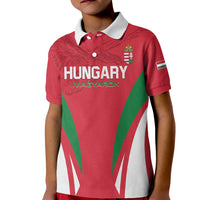 Custom Hungary 2024 Football Kid Polo Shirt Hajra Magyarok - Wonder Print Shop