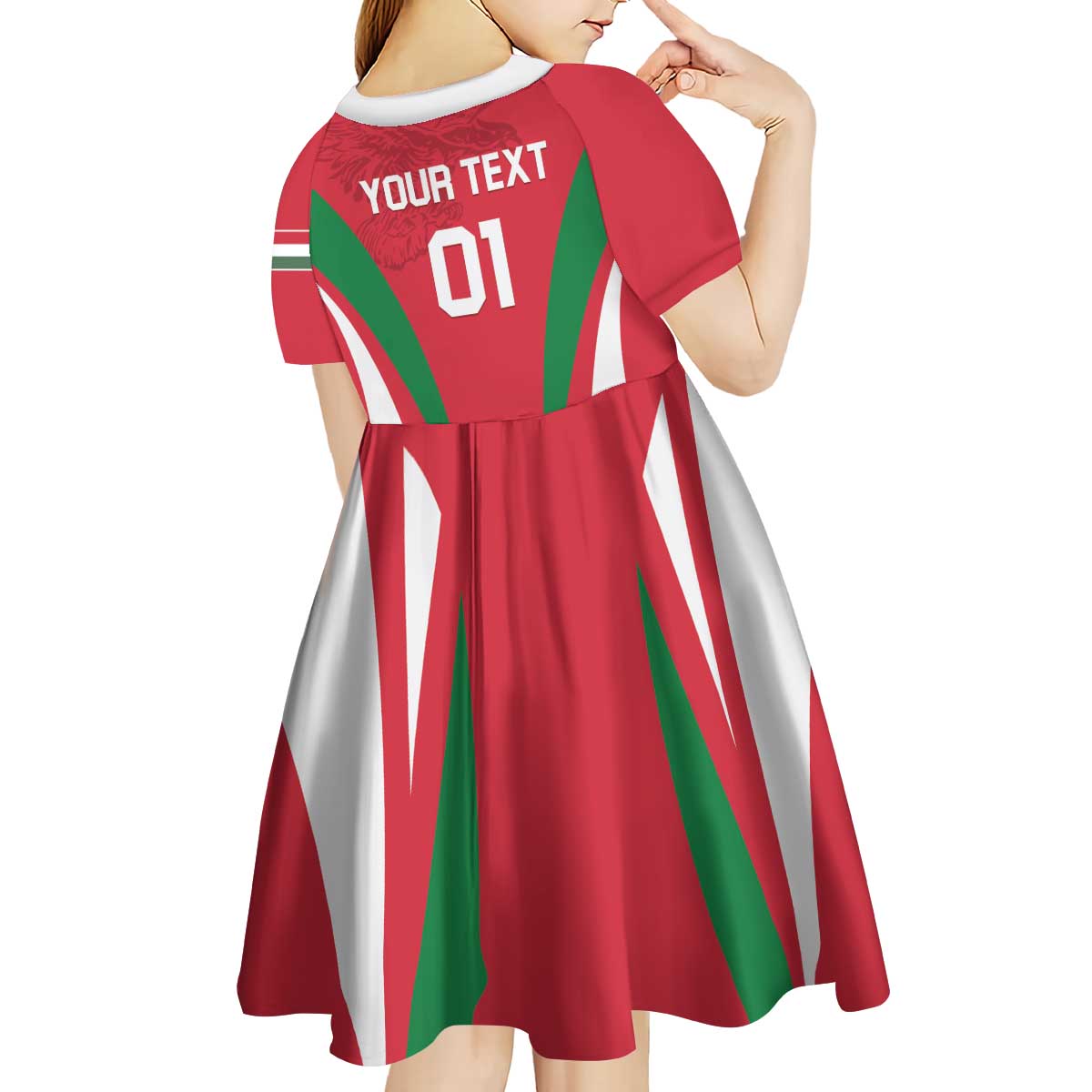 Custom Hungary 2024 Football Kid Short Sleeve Dress Hajra Magyarok - Wonder Print Shop