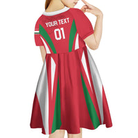 Custom Hungary 2024 Football Kid Short Sleeve Dress Hajra Magyarok - Wonder Print Shop