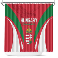 Hungary 2024 Football Shower Curtain Hajra Magyarok