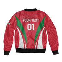Custom Hungary 2024 Football Sleeve Zip Bomber Jacket Hajra Magyarok - Wonder Print Shop