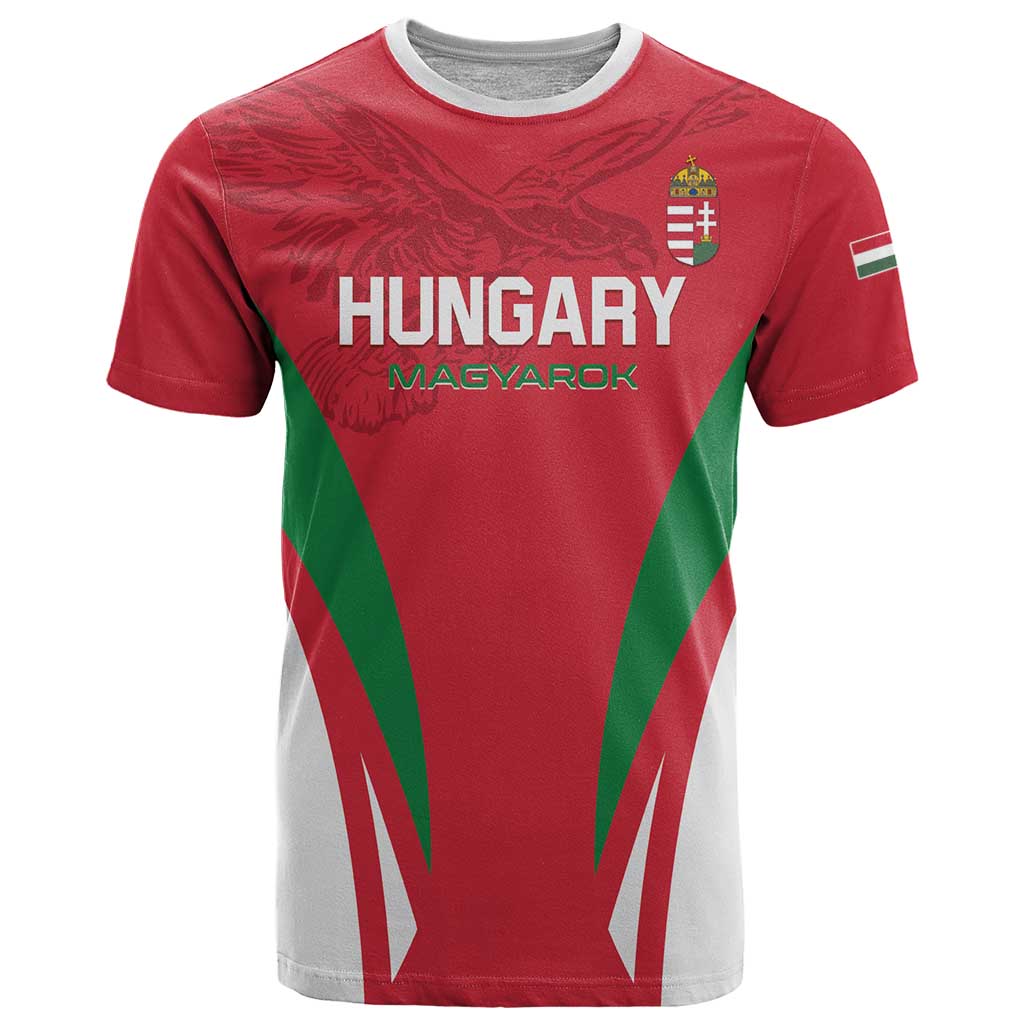 Custom Hungary 2024 Football T Shirt Hajra Magyarok - Wonder Print Shop