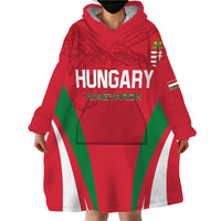 Custom Hungary 2024 Football Wearable Blanket Hoodie Hajra Magyarok - Wonder Print Shop