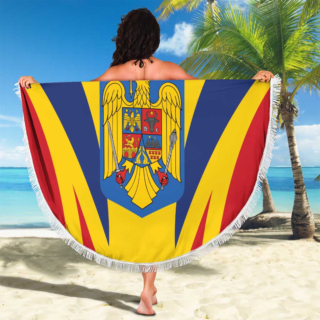 Romania 2024 Football Beach Blanket Come On Tricolorii - Wonder Print Shop