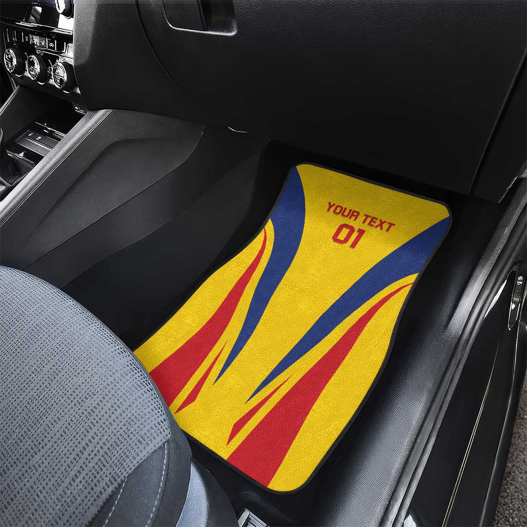 Romania 2024 Football Car Mats Come On Tricolorii - Wonder Print Shop