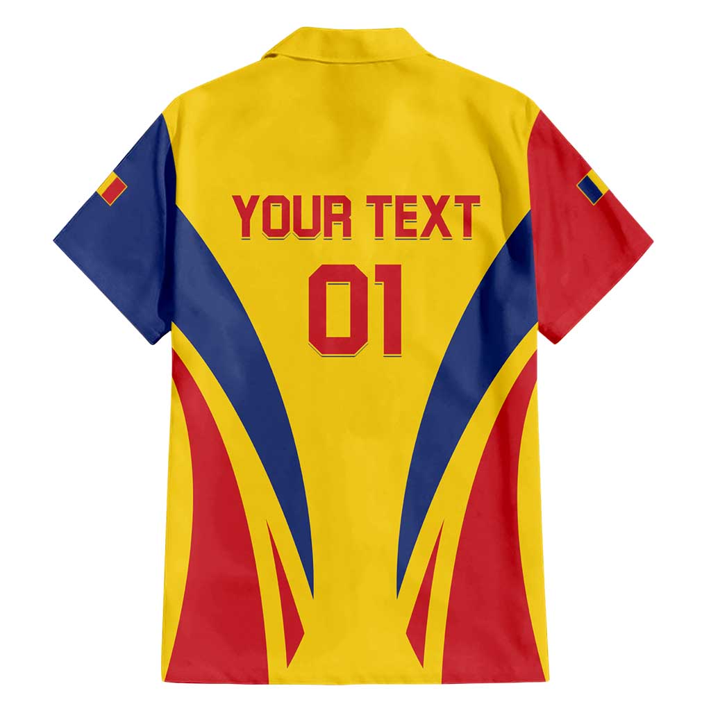 Custom Romania 2024 Football Family Matching Short Sleeve Bodycon Dress and Hawaiian Shirt Come On Tricolorii - Wonder Print Shop