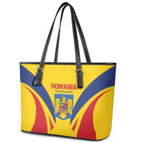 Romania 2024 Football Leather Tote Bag Come On Tricolorii - Wonder Print Shop