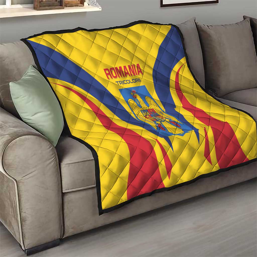 Romania 2024 Football Quilt Come On Tricolorii - Wonder Print Shop