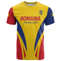 Custom Romania 2024 Football T Shirt Come On Tricolorii - Wonder Print Shop