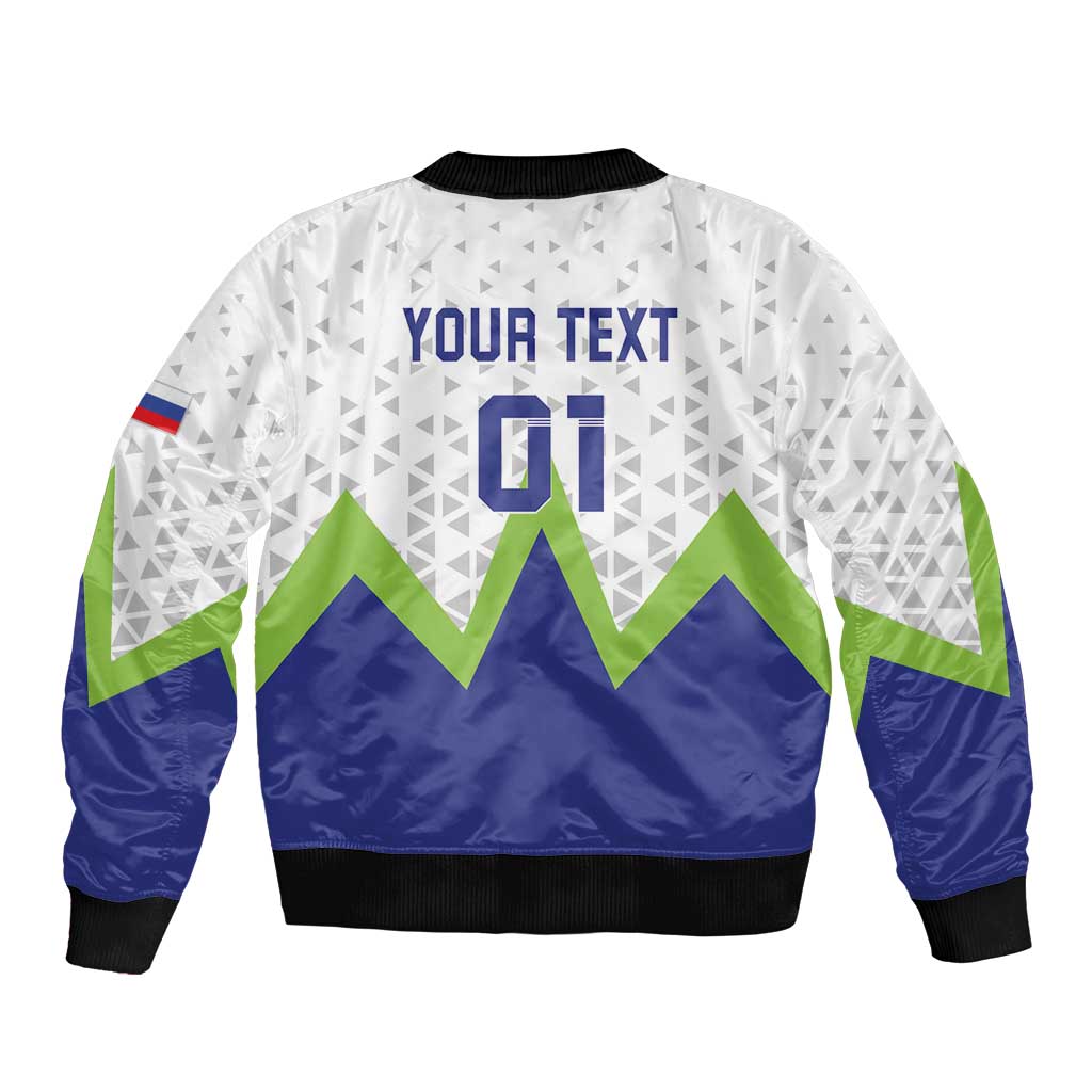Custom Slovenia 2024 Football Bomber Jacket Slovenija Go Champions - Wonder Print Shop