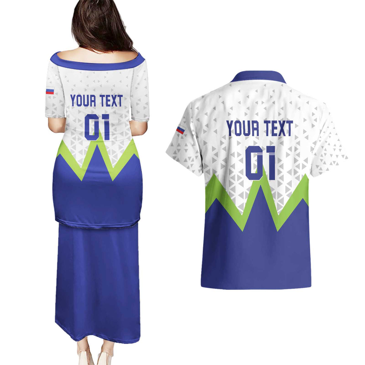 Custom Slovenia 2024 Football Couples Matching Puletasi and Hawaiian Shirt Slovenija Go Champions - Wonder Print Shop
