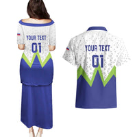 Custom Slovenia 2024 Football Couples Matching Puletasi and Hawaiian Shirt Slovenija Go Champions - Wonder Print Shop