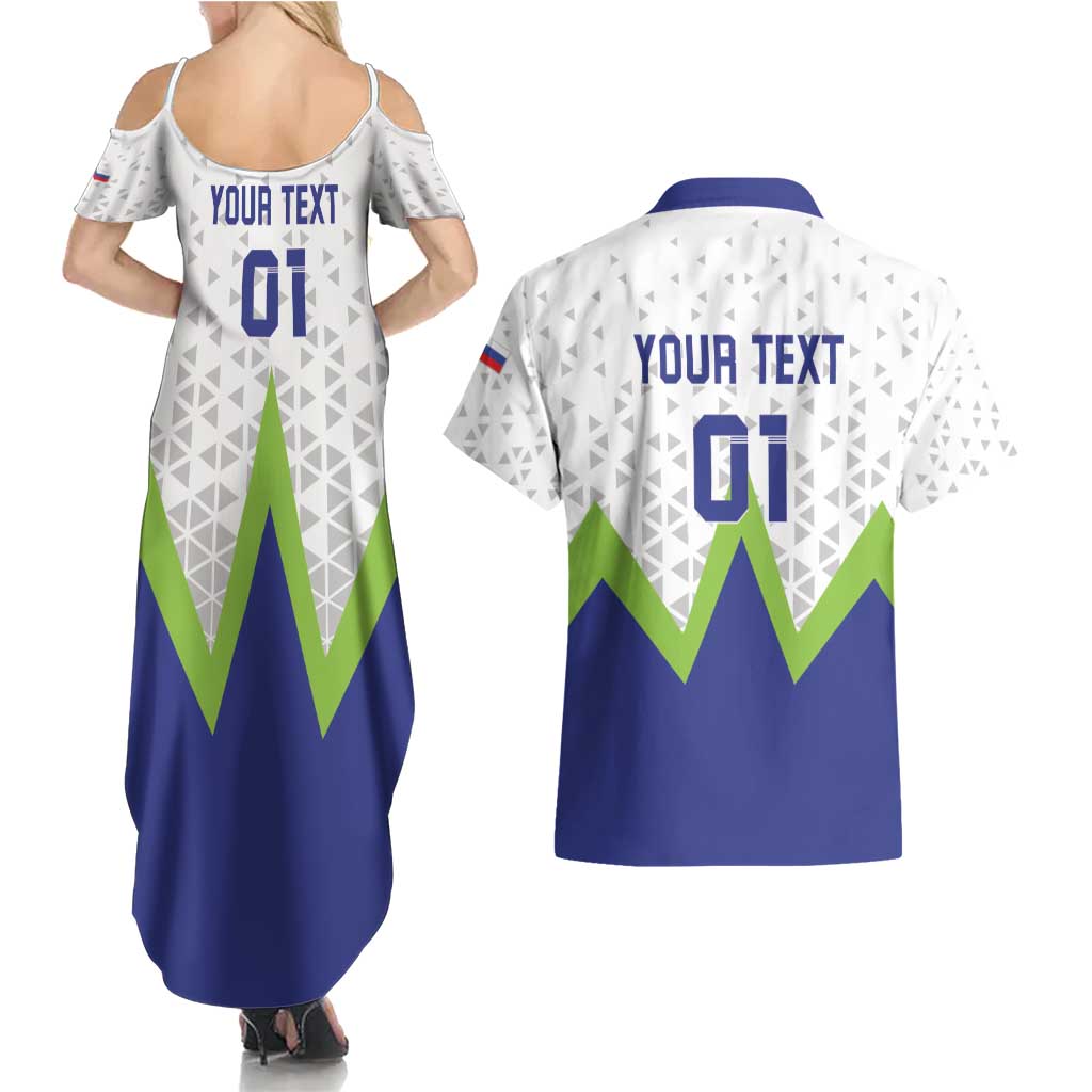 Custom Slovenia 2024 Football Couples Matching Summer Maxi Dress and Hawaiian Shirt Slovenija Go Champions - Wonder Print Shop