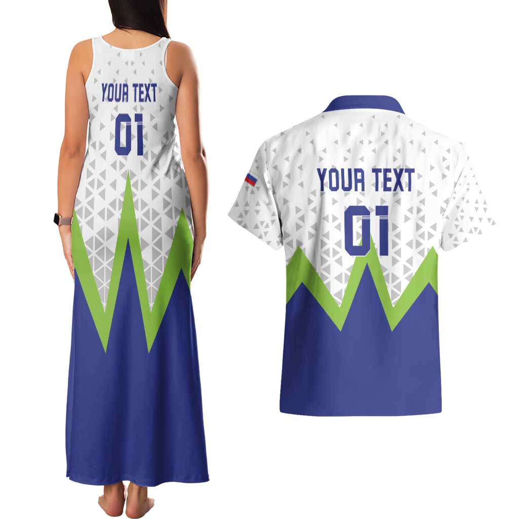 Custom Slovenia 2024 Football Couples Matching Tank Maxi Dress and Hawaiian Shirt Slovenija Go Champions - Wonder Print Shop