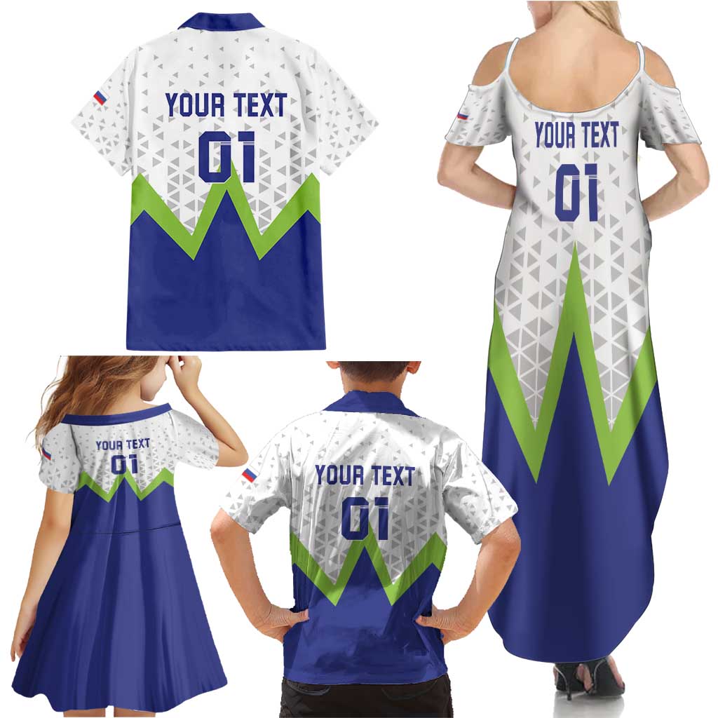 Custom Slovenia 2024 Football Family Matching Summer Maxi Dress and Hawaiian Shirt Slovenija Go Champions - Wonder Print Shop