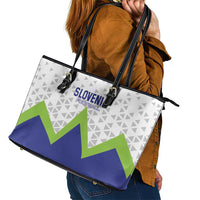 Slovenia 2024 Football Leather Tote Bag Slovenija Go Champions - Wonder Print Shop