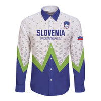 Custom Slovenia 2024 Football Long Sleeve Button Shirt Slovenija Go Champions - Wonder Print Shop