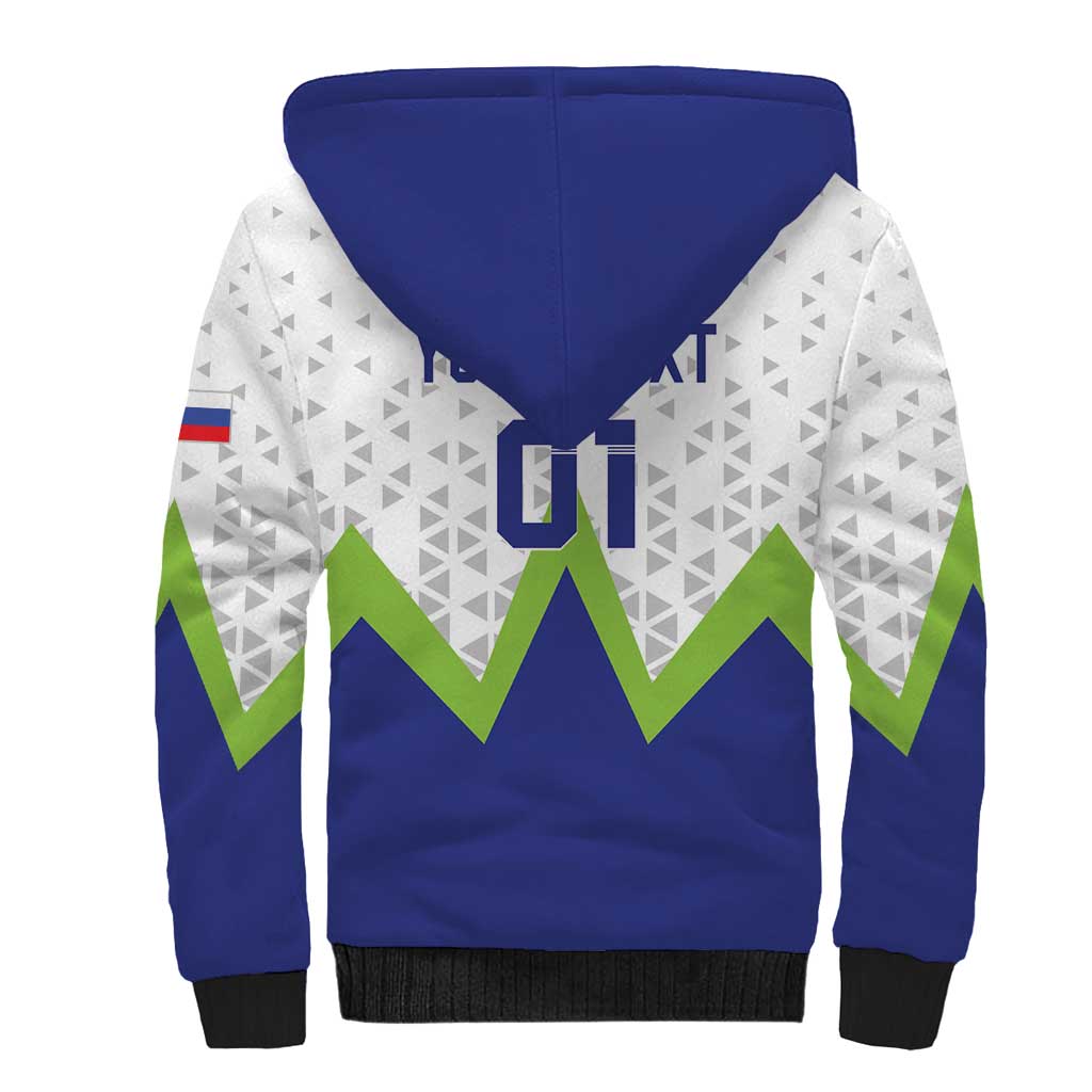 Custom Slovenia 2024 Football Sherpa Hoodie Slovenija Go Champions - Wonder Print Shop