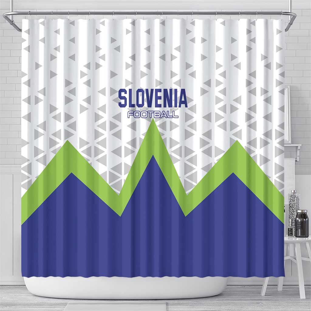 Slovenia 2024 Football Shower Curtain Slovenija Go Champions