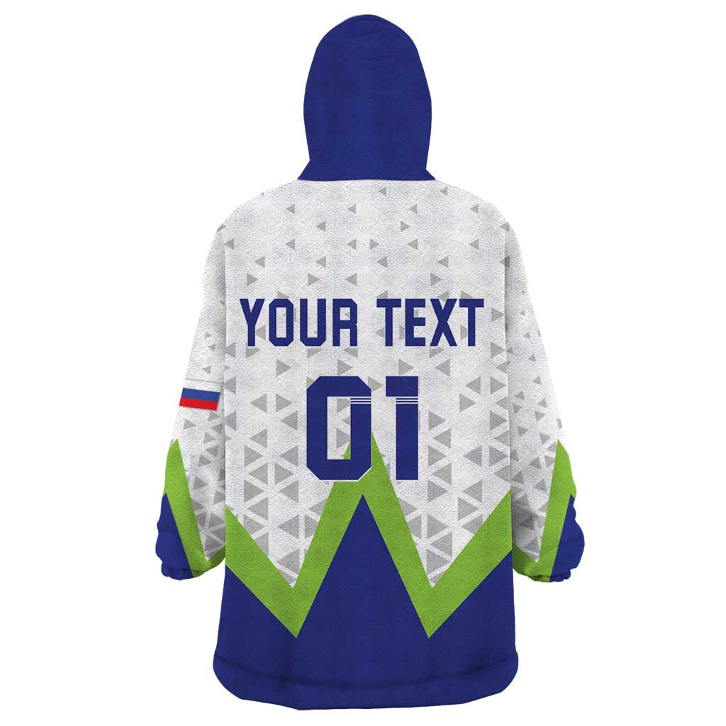 Custom Slovenia 2024 Football Wearable Blanket Hoodie Slovenija Go Champions - Wonder Print Shop