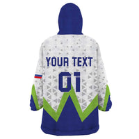 Custom Slovenia 2024 Football Wearable Blanket Hoodie Slovenija Go Champions - Wonder Print Shop