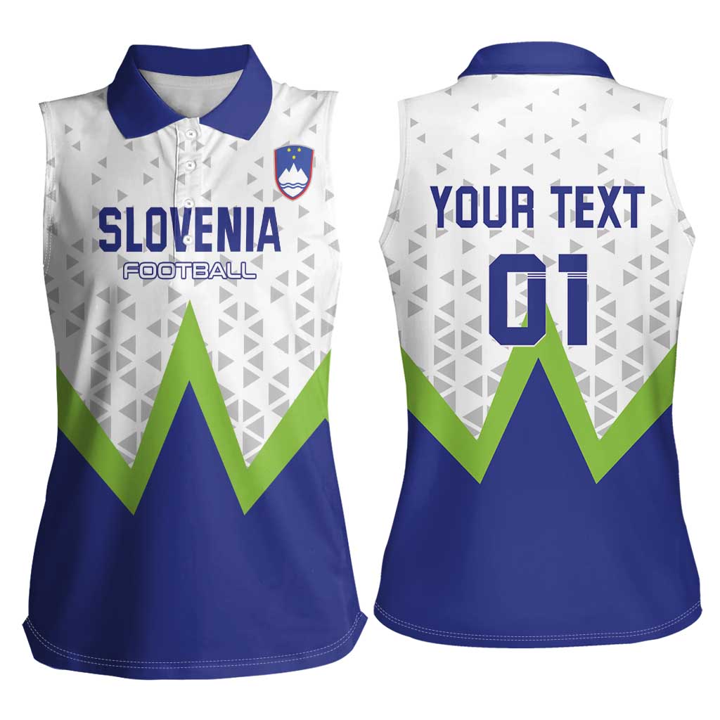 Custom Slovenia 2024 Football Women Sleeveless Polo Shirt Slovenija Go Champions - Wonder Print Shop