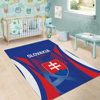 Slovakia 2024 Football Area Rug Slovenska Sokoli - Wonder Print Shop