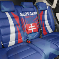 Slovakia 2024 Football Back Car Seat Cover Slovenska Sokoli - Wonder Print Shop