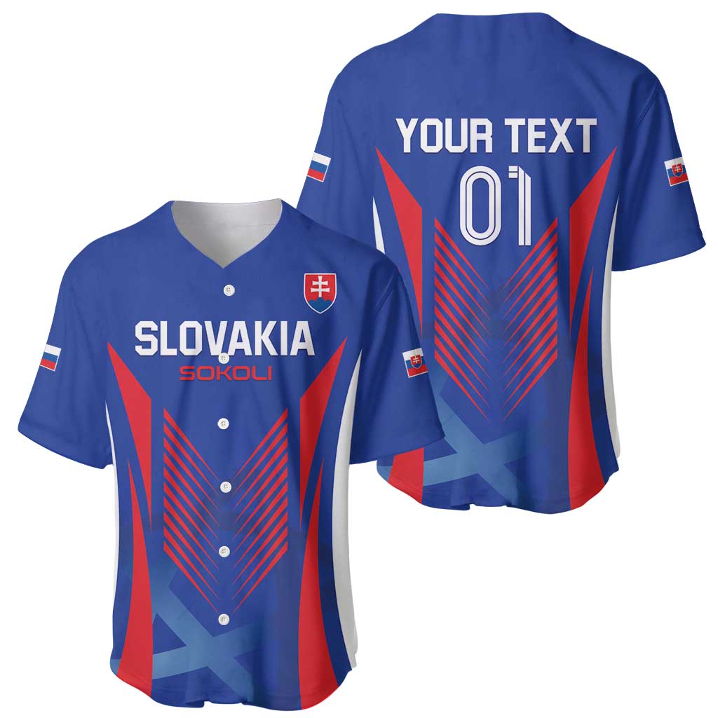 Custom Slovakia 2024 Football Baseball Jersey Slovenska Sokoli - Wonder Print Shop