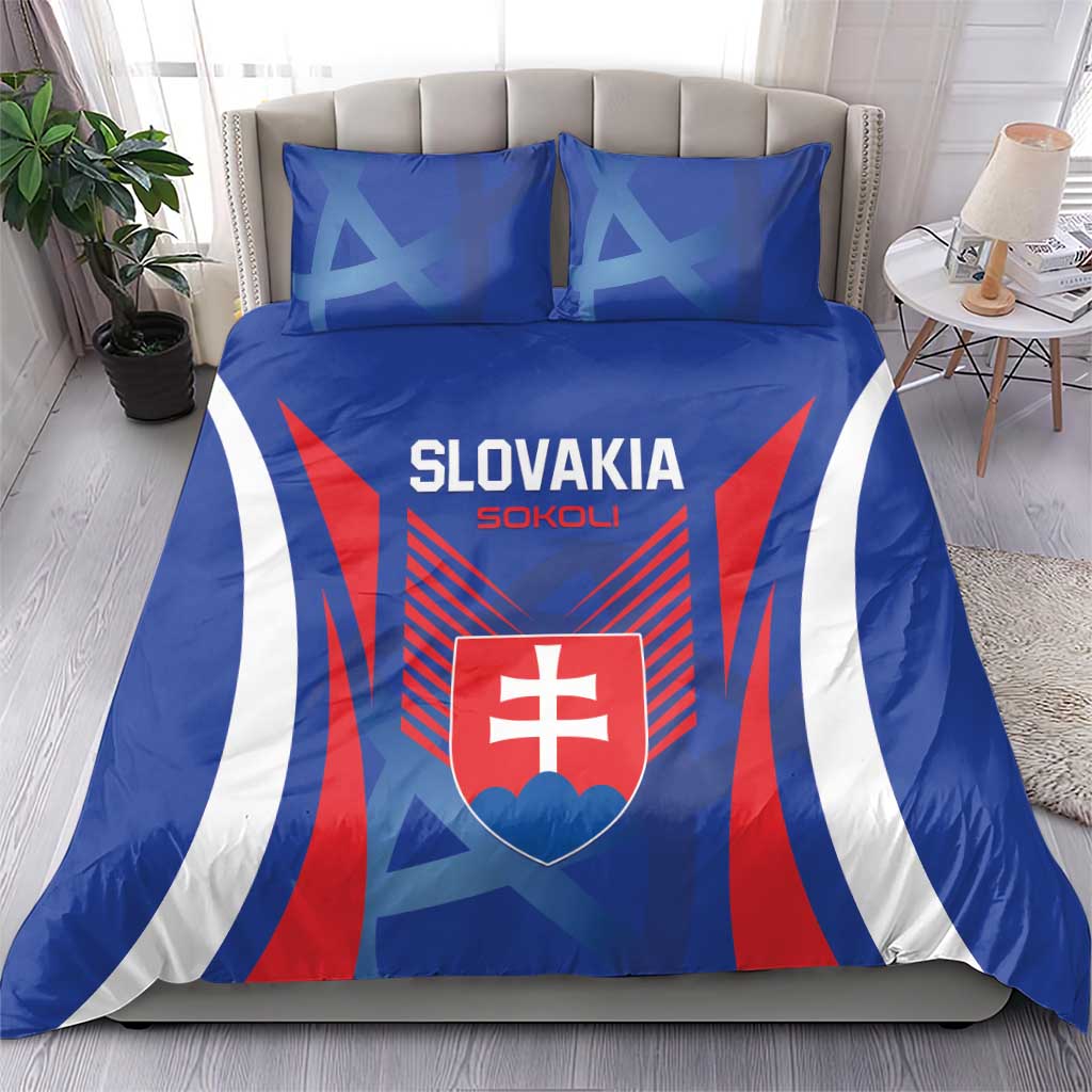 Slovakia 2024 Football Bedding Set Slovenska Sokoli - Wonder Print Shop