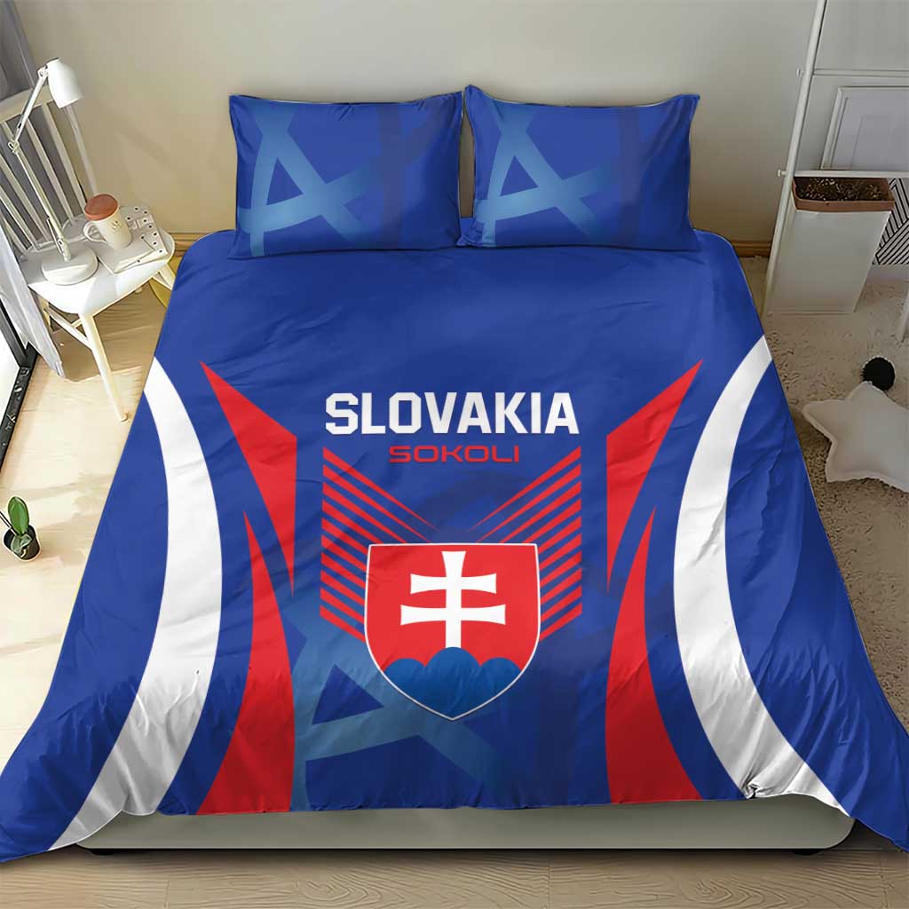 Slovakia 2024 Football Bedding Set Slovenska Sokoli - Wonder Print Shop
