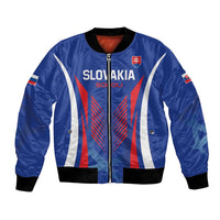 Custom Slovakia 2024 Football Bomber Jacket Slovenska Sokoli - Wonder Print Shop