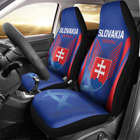 Slovakia 2024 Football Car Seat Cover Slovenska Sokoli - Wonder Print Shop