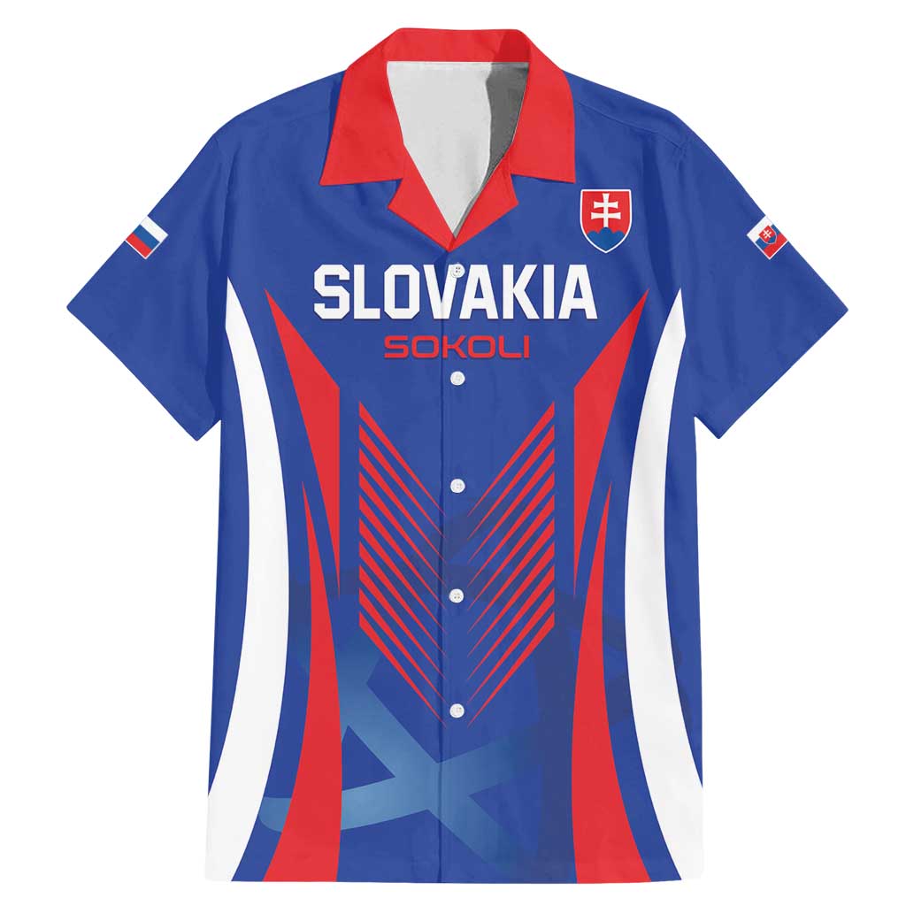 Custom Slovakia 2024 Football Family Matching Mermaid Dress and Hawaiian Shirt Slovenska Sokoli - Wonder Print Shop