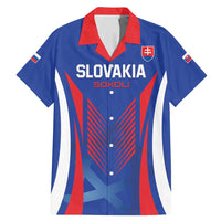 Custom Slovakia 2024 Football Family Matching Mermaid Dress and Hawaiian Shirt Slovenska Sokoli - Wonder Print Shop
